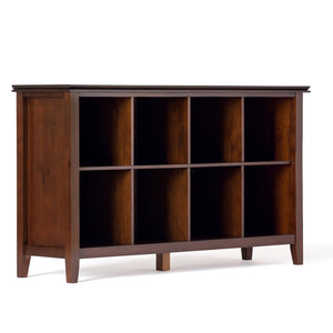 English Elm Artisan 8 Cube Storage Sofa Table – Elegant Russet Brown Wood Design For Versatile Home Organization B136P159472