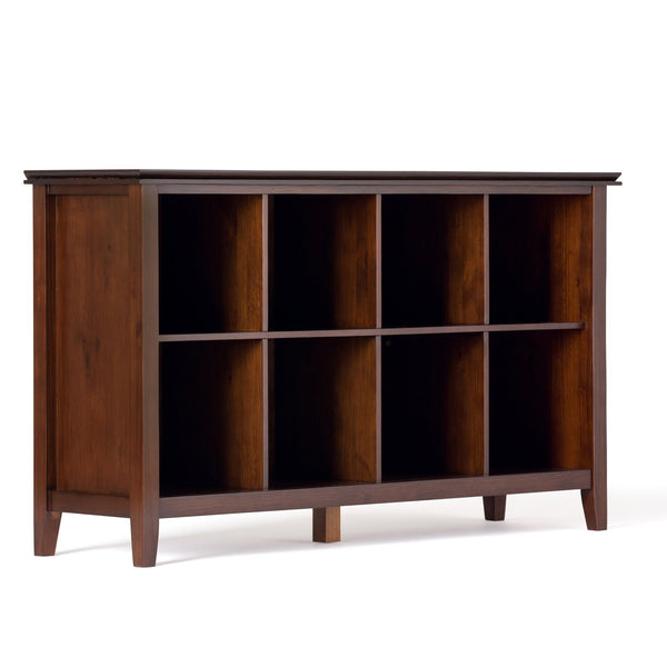 English Elm Artisan 8 Cube Storage Sofa Table – Elegant Russet Brown Wood Design For Versatile Home Organization B136P159472
