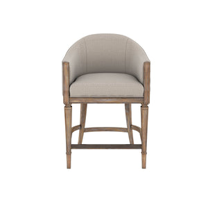 A.R.T. Furniture Architrave Counter Stool In Almond - Rustic Elegance With Upholstered Seat & Footrest For Comfort Brown Material, Parawood Solids,Foam,Fabric 277209-2608cl