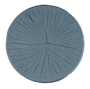 Hooker Furniture Commerce Carved Stump Side Table With Hand-Finished Tribal Diamond Motif, Cast Resin Rustic Accent Blues 7228-50654-45