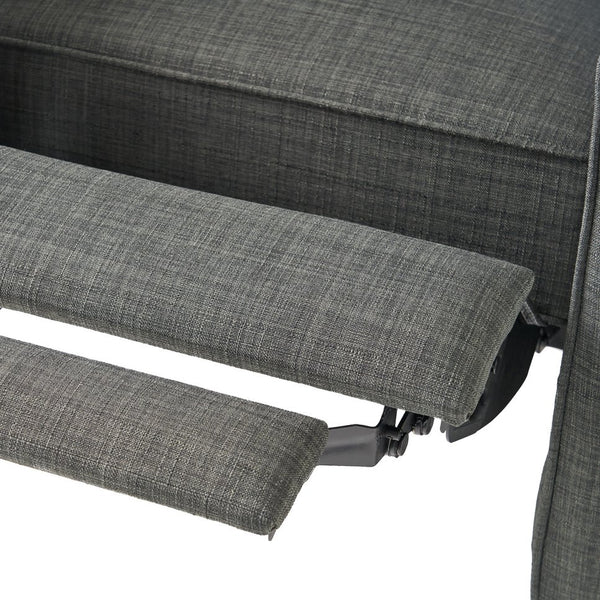 English Elm Christopher Knight Home® - Dark Grey Linen Push Back Chair with Plush Ergonomic Padding, Durable Frame & Breathable Linen Finish 52422.00FPGRN