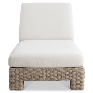 Bernhardt Bernhardt Trieste Outdoor Chaise Lounge — All-Weather Pampas Wicker, Deep Cushions, Modern Sculptural Design - Made to Order O1419A