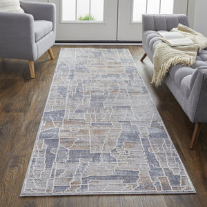 Feizy Rugs Francisco Abstract Geometric Rug - Southwestern-inspired Design For Modern Living Spaces Blue,Gray,Orange Polyester,Polypropylene Fra39d4fblumlti1c