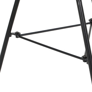 English Elm Christopher Knight Home® - NUSA Blue Side Table with Tempered Glass Top, Handcrafted Polyethylene Rattan, Modern Outdoor Accent (18") 66627.00BLU