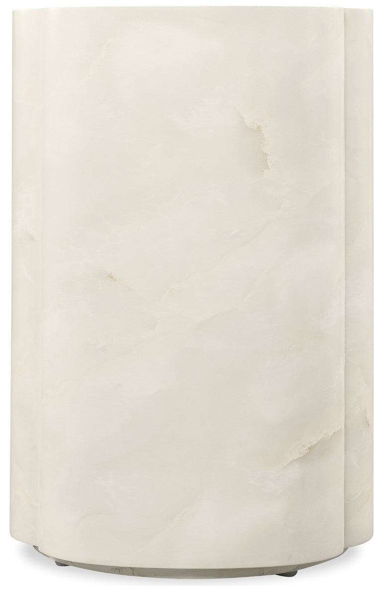 Hooker Furniture Eleana Glossy Faux-Onyx Accent Table With Cloverleaf Silhouette, Compact Sculptural Side Table 7252-50004-00