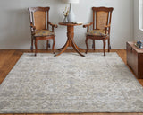 Feizy Rugs Celene Viscose/Polyester Machine Made Casual Rug Ivory/Tan/Gray 7'-9" x 10'