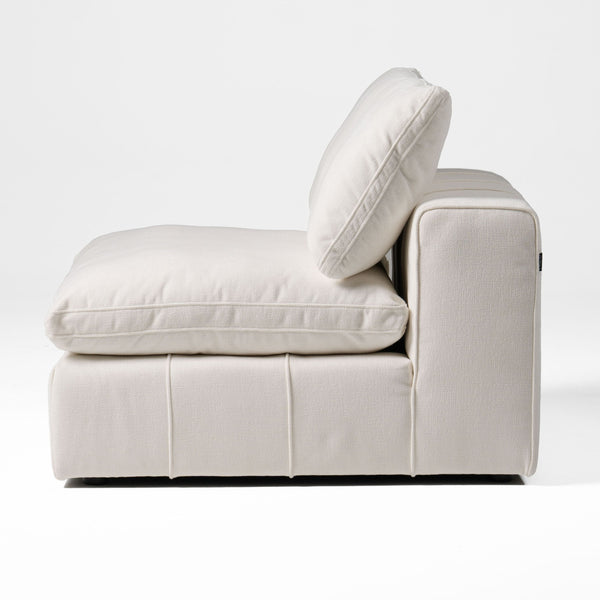 VIG Furniture Divani Casa Vicki - Modern Off-White Fabric Modular Armless Seat VGKK-KF.8033-1.5SEAT-IVORY
