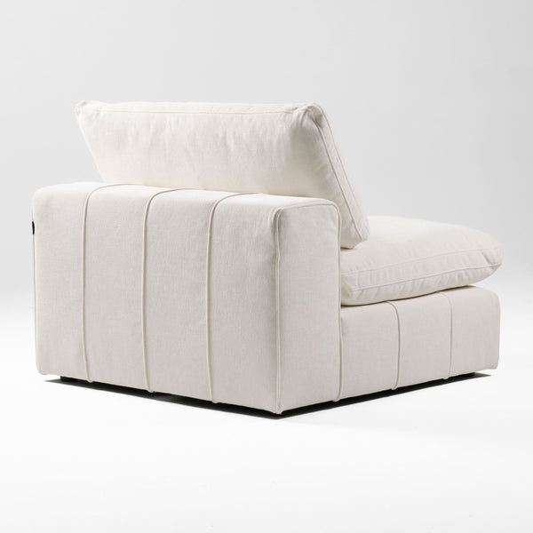 VIG Furniture Divani Casa Vicki - Modern Off-White Fabric Modular Armless Seat VGKK-KF.8033-1.5SEAT-IVORY