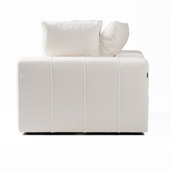 VIG Furniture Vicki Modular Corner Seat In Off-White Fabric — Plush Removable Covers, Solid Wood Frame, Versatile Seating VGKK-KF.8033-CORNER-IVORY