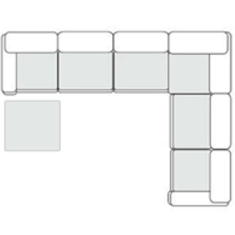 VIG Furniture Vicki Grey Mushroom 7-Piece Modular Sectional Sofa — Modern, Removable Covers, Solid Wood Frame VGKK-KF.8033-SECT-GRY-7-Piece Sectional