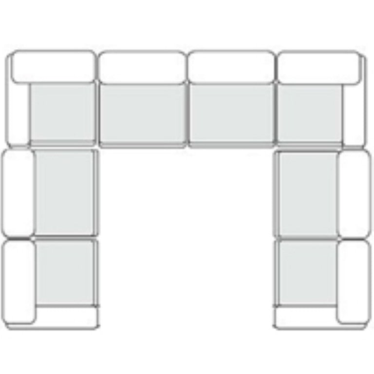 VIG Furniture Vicki Modern Grey Mushroom 8-Piece Modular Sectional Sofa — Removable Covers, Solid Wood Frame VGKK-KF.8033-SECT-GRY-8-Piece Sectional