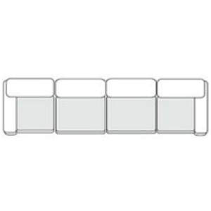VIG Furniture Vicki Modular Off-White Sectional Sofa, 4-Piece Joyce Ivory Fabric, Removable Covers, Versatile Layout VGKV-KF.8033-MOD-IVORY-4-Piece Sectional