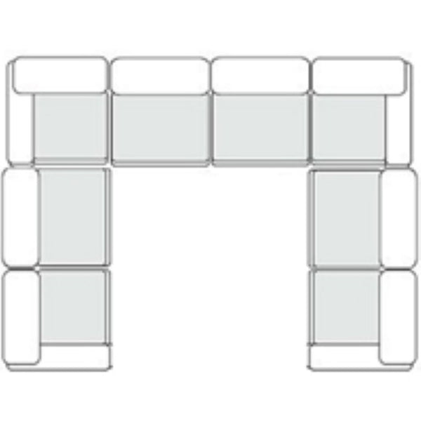 VIG Furniture Vicki Joyce Ivory 8-Piece Modular Sectional — Removable Covers, Solid Wood Frame, Modern Square Arms VGKV-KF.8033-MOD-IVORY-8-Piece Sectional