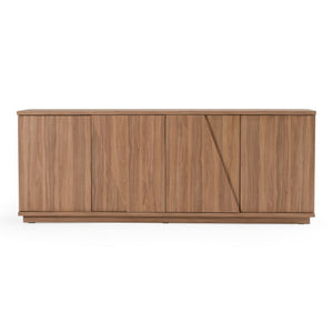 VIG Furniture Victoria Italian Modern Walnut Caracalla Buffet With 4 Doors, Adjustable Shelves, Matte Veneer, Made In Italy (78.7"W) VGAC-VICTORIA-BUF