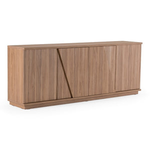 VIG Furniture Victoria Italian Modern Walnut Caracalla Buffet With 4 Doors, Adjustable Shelves, Matte Veneer, Made In Italy (78.7"W) VGAC-VICTORIA-BUF
