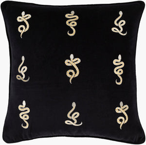 Surya Vida Velvet Square Accent Pillow Soft Tactile Throw for Sofa Armchair or Bed VID002-1818