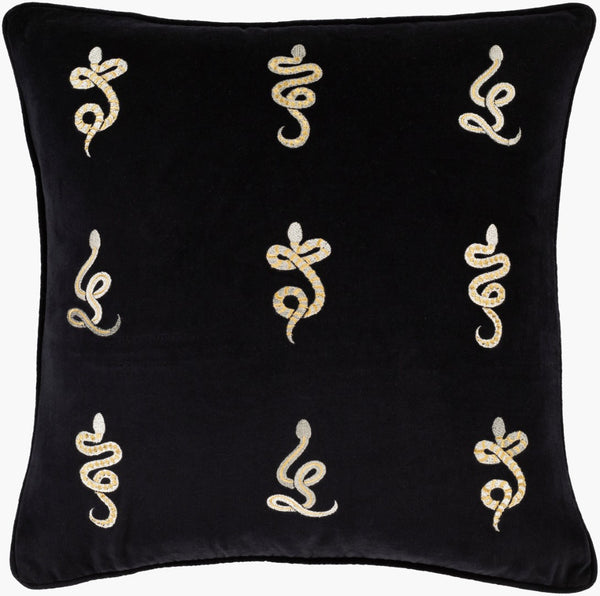 Surya Vida Velvet Square Accent Pillow Soft Tactile Throw for Sofa Armchair or Bed VID002-1818D
