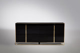 VIG Furniture Eastern King Nova Domus Montblanc Modern Black & Gold Bedroom Set VGHB-MONTBLANC-SET-EK