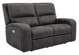 Parker House Polaris - Slate Power Reclining Sofa And Loveseat Dark Grey 100% Polyester (W) Mpol-32ph-sla