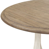 Two-Toned Entry Table with Harp-Shaped Base Multi with Antique white and natural finish P301664 Pulaski Furniture