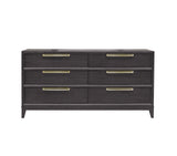 Quincy 6-Drawer Dresser Black with Molasses Finish P375100 Pulaski Furniture