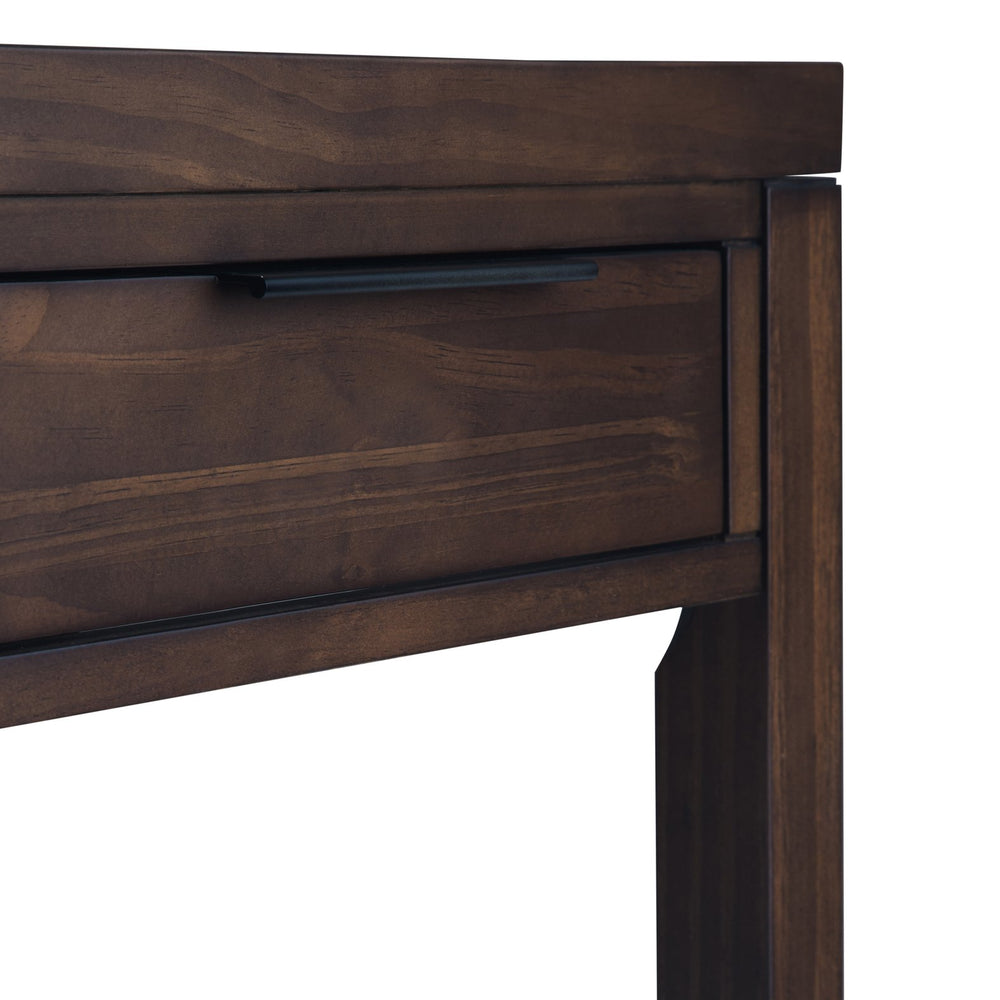English Elm Hollander Desk - Handcrafted Warm Walnut Brown Finish With Storage For Home Office & Gaming Needs B136P158686