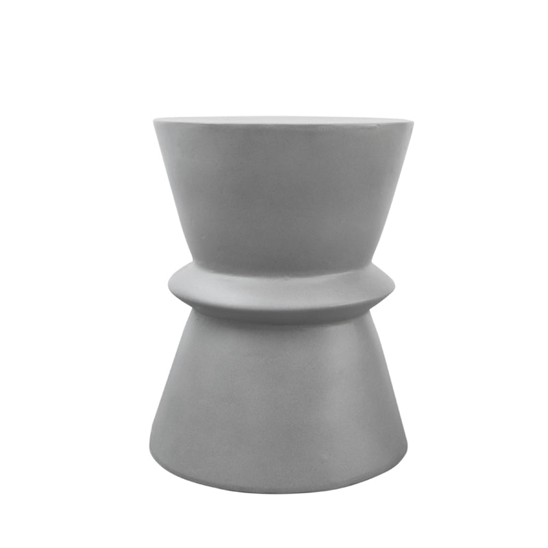 Vig Furniture Modrest Ramos Contemporary Grey Concrete Round Stool – Unique Design To Elevate Your Space! Grey  Vglbvina-str36-01