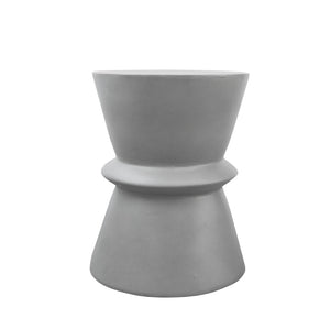 Vig Furniture Modrest Ramos Contemporary Grey Concrete Round Stool – Unique Design To Elevate Your Space! Grey  Vglbvina-str36-01