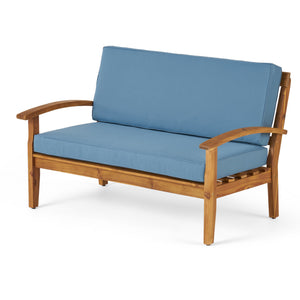 English Elm Christopher Knight Home® - Peyton Loveseat & Coffee Table Set – Stylish Outdoor Relaxation With Weather-Resistant Cushions 57972.00SETBLU