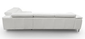 VIG Furniture Viola Italian Leather Right Facing Sectional With Adjustable Headrests Stainless Steel Legs, Luxe Comfort Grey Sectional Sofa VGCCVIOLA-KIM-GRY-RAF-SECT