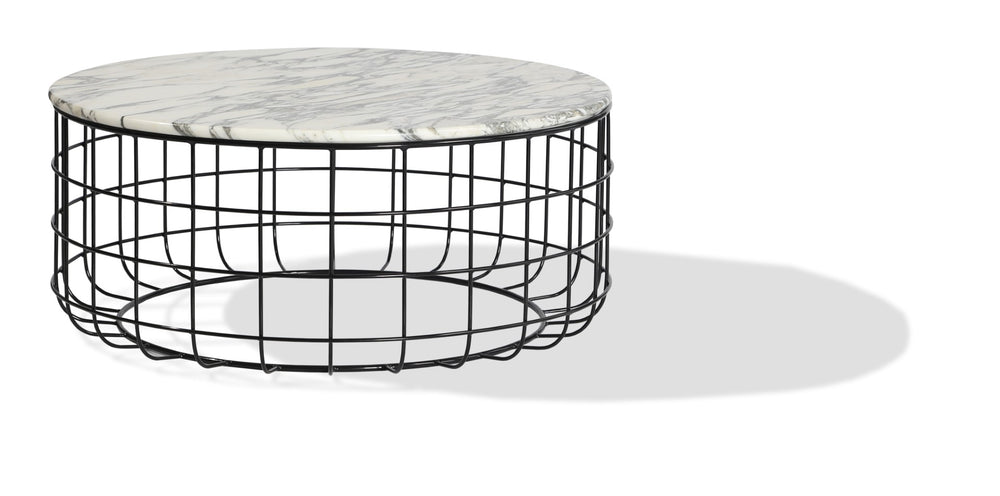 Soho Concept Violetta Marble Coffee Table - Italian Black Marble Top, Solid Steel Frame, 36" Diameter, Stylish Design   Soho-concept-dining-chair-13979