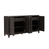 West End Loft 4-Door Server Brown with Tuxedo Finish P361307 Pulaski Furniture