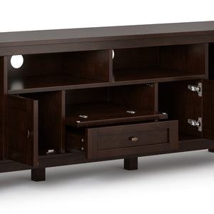 English Elm Warm 72" Transitional Tv Media Stand - Handcrafted Russet Brown With Ample Storage & Style B136P159715-GIGA