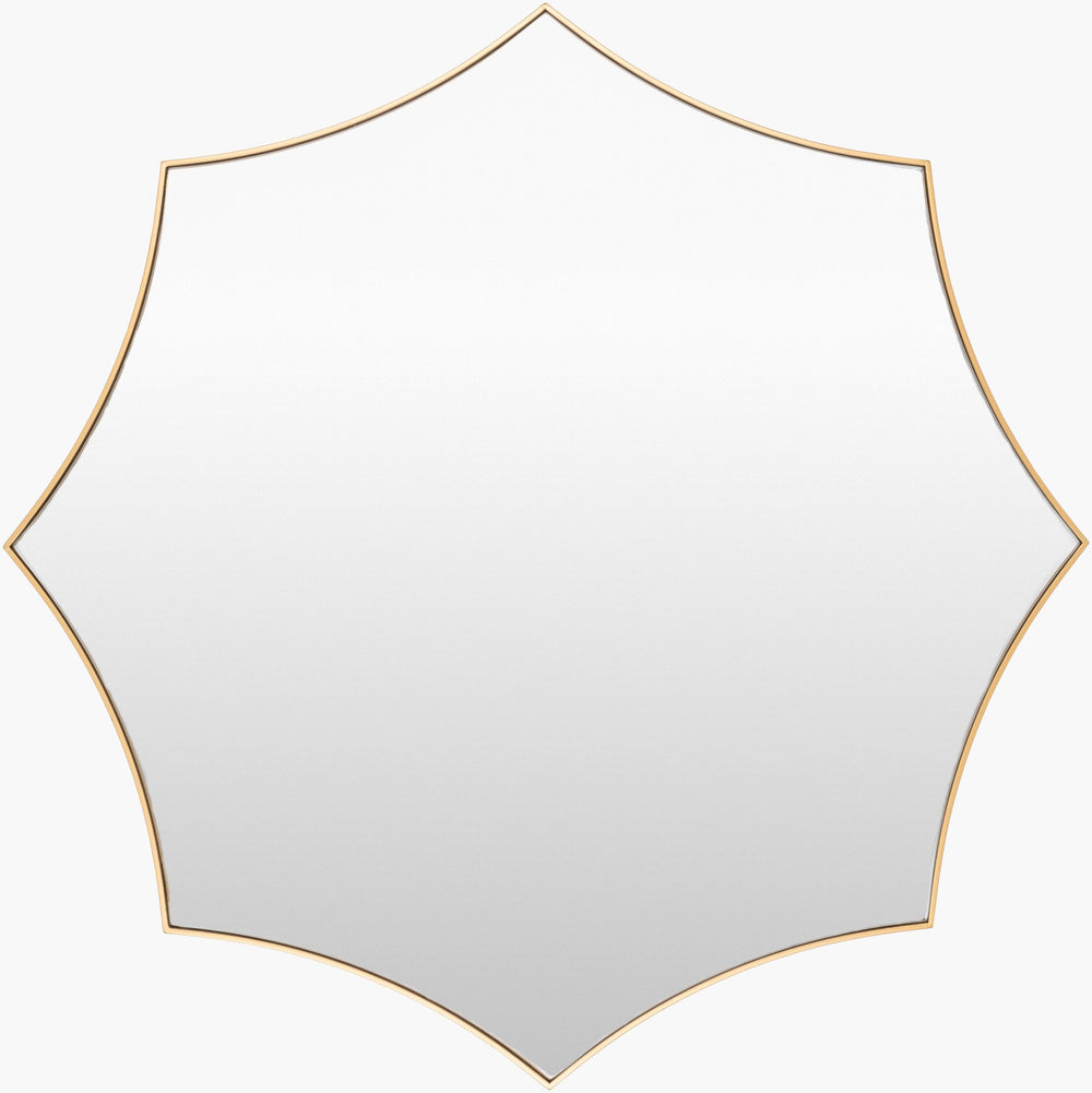 Surya Virgo 32" Hand-painted Accent Mirror - Modern Vertical Design, Easy-clean, Perfect For Home Decor Frame, Gold Manufactured Wood Vir001-3232