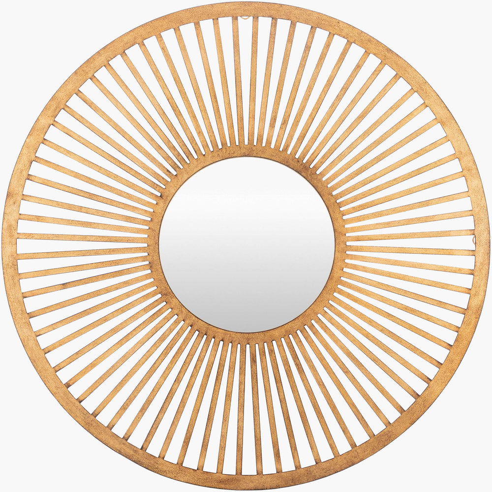 Surya Vision Modern Handcrafted Mirror - 20"H X 20"W, Versatile Wall Decor For Any Room, Unique Finish Frame, Gold Iron Vis002-2424