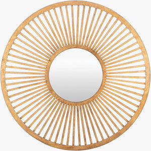 Surya Vision Modern Handcrafted Mirror - 20"H X 20"W, Versatile Wall Decor For Any Room, Unique Finish Frame, Gold Iron Vis002-2424