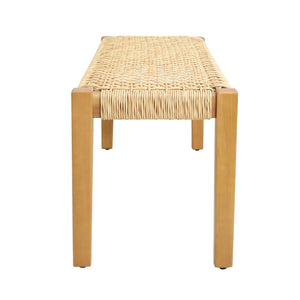 English Elm Christopher Knight Home® - ANGIE Teak Acacia Wood Bench with Faux Rattan Seat, Hand-Crafted Finish, 43" Width, Indoor/Outdoor Appeal 70835.00