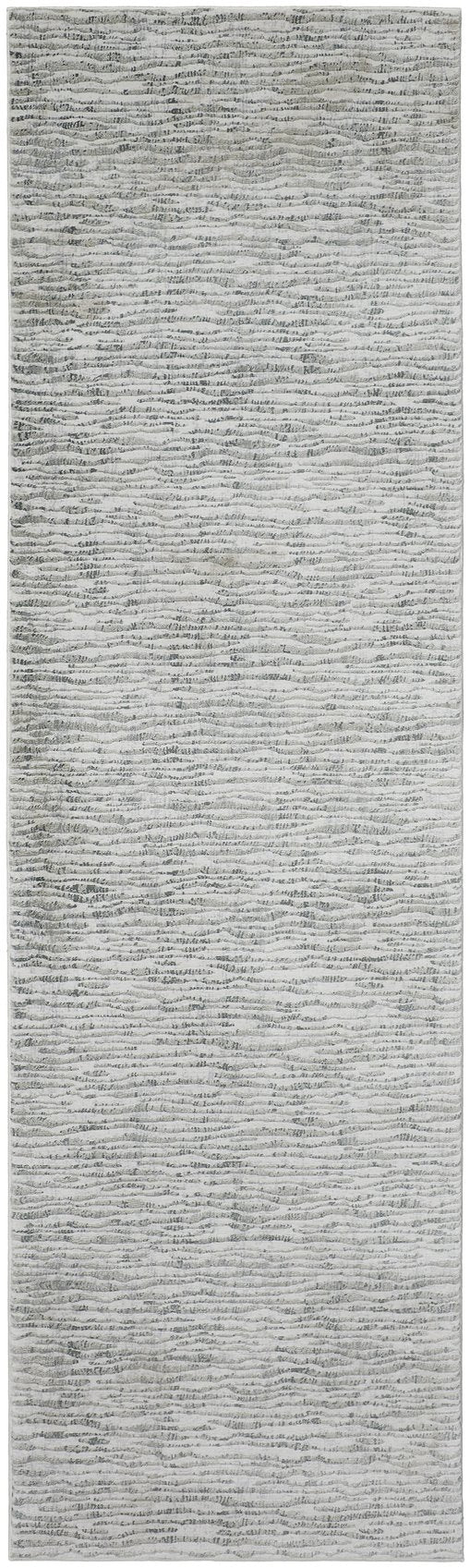 Feizy Rugs Atwell Contemporary Abstract Distressed Rug – Ethereal Modern Landscape In Silvery Aquas & Greens Gray,Green,Ivory Polypropylene Atl3218fgry000i38