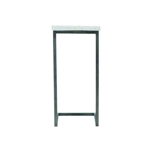 Bernhardt Bernhardt Sausalito Terrazzo Outdoor Side Table — Compact 12.5"W X 26"H Cantilevered Steel Base, Weather-Resistant Finish X01107