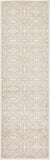 Nourison Jubilant JUB06 Machine Made Power-loomed Narrow Border Indoor Only Farmhouse Contemporary Rug Ivory Beige, Ivory Beige 100% Polypropylene 99446935304