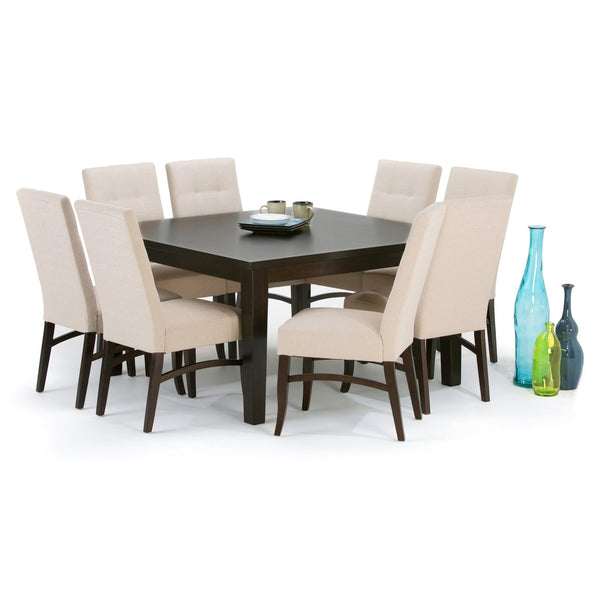 English Elm Eastwood Square Dining Table - Handcrafted Java Brown Finish For Stylish Dining & Versatile Use B136P158144