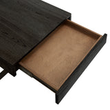 Homelegance By Top-Line Saskai Wood Finish Tables with Drawers Black MDF