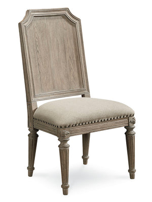 A.R.T. Furniture Arch Salvage Mills Side Chair - New Traditional Design With Upholstered Seat, Set Of 2, Parch Finish - Set Of 2 Brown, Beige Parrawood Solids,Cathedral Elm Veneers,Foam,Fabric,Metal 233202-2802