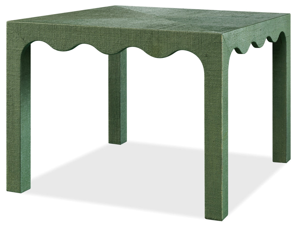 Hooker Furniture Commerce and Market Naomi Raffia Wrapped Game Table for Entertaining Spaces 7228-75027-35