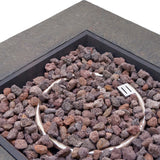 Christopher Knight Home® Noble House Stonewall 32” Square Propane Fire Pit.