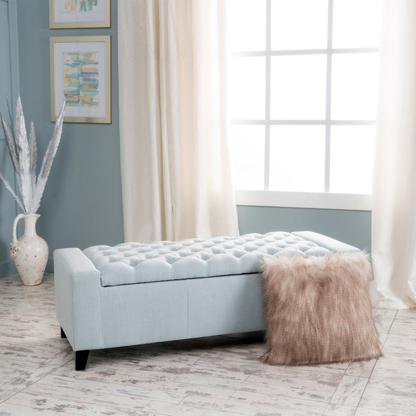 English Elm Guernsey Tufted Storage Ottoman with Lift Top Hidden Compartment for Living Rooms 59336.00LSKY