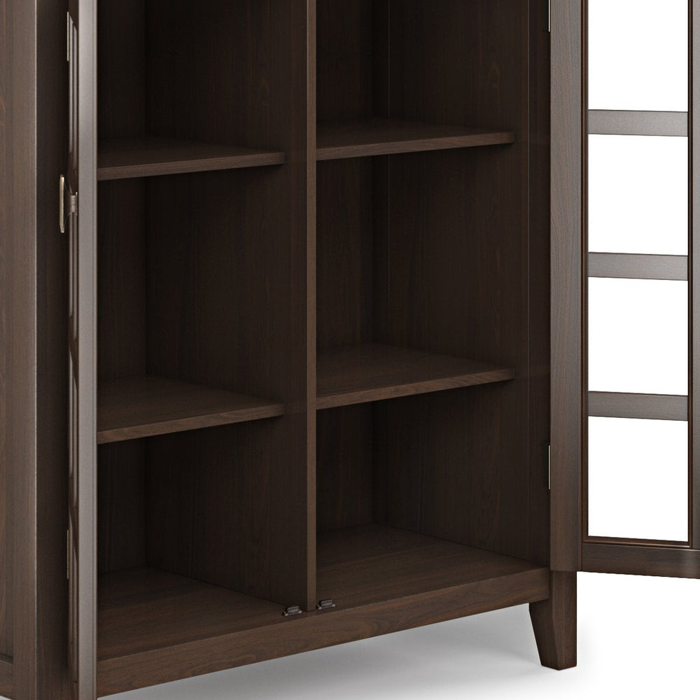 English Elm Artisan Medium Storage Cabinet In Tobacco Brown - Versatile Solid Wood With Adjustable Shelves & Style B136P158403