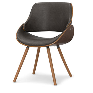 English Elm Malden Bentwood Dining Chair - Vintage Brown Vegan Leather, Stylish Comfort For Home & Office B136P158903
