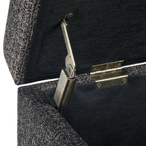 English Elm Avalon Storage Ottoman Bench - Stylish Dark Grey Upholstered Seat With Hidden Storage Compartment B136P158642