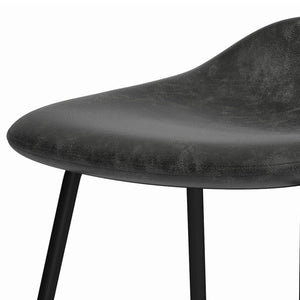 English Elm Dafney Counter Height Stools Set Of 2 - Stylish Distressed Charcoal Grey For Modern Spaces B136P158580